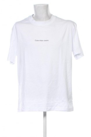 Herren T-Shirt Calvin Klein Jeans, Größe XL, Farbe Weiß, Preis € 33,99