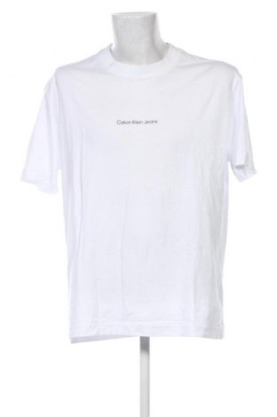 Herren T-Shirt Calvin Klein Jeans, Größe XL, Farbe Weiß, Preis € 40,99