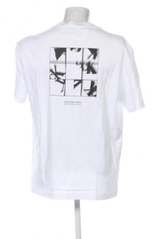 Herren T-Shirt Calvin Klein Jeans, Größe XL, Farbe Weiß, Preis € 40,99