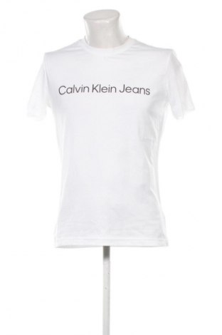 Мъжка тениска Calvin Klein Jeans, Размер L, Цвят Бял, Цена 77,00 лв.