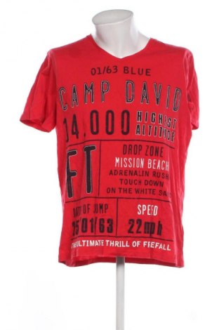 Męski T-shirt Camp David, Rozmiar XXL, Kolor Czerwony, Cena 88,99 zł
