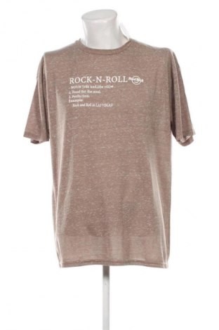 Мъжка тениска Hard Rock, Размер XL, Цвят Кафяв, Цена 30,00 лв.