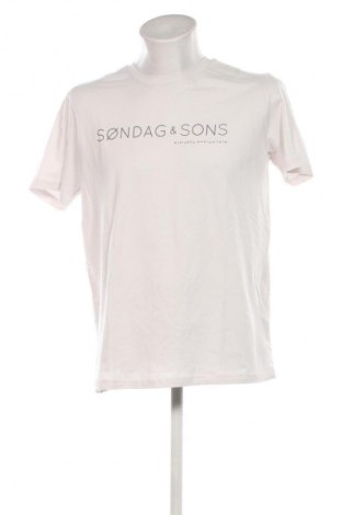 Herren T-Shirt Sondag & Sons, Größe L, Farbe Weiß, Preis 21,99 €
