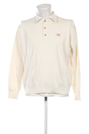 Férfi pulóver Calvin Klein Jeans, Méret M, Szín Fehér, Ár 53 799 Ft