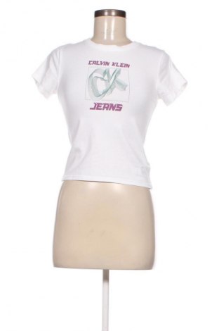 Damski T-shirt Calvin Klein Jeans, Rozmiar S, Kolor Biały, Cena 130,99 zł