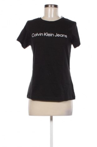 Damen T-Shirt Calvin Klein Jeans, Größe M, Farbe Schwarz, Preis 37,71 €