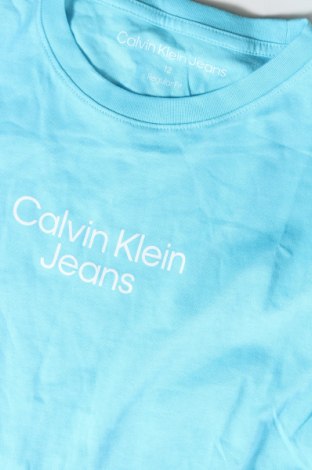 Дамска тениска Calvin Klein Jeans, Размер M, Цвят Син, Цена 37,99 лв.