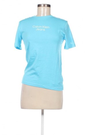 Γυναικείο t-shirt Calvin Klein Jeans, Μέγεθος M, Χρώμα Μπλέ, Τιμή 39,69 €