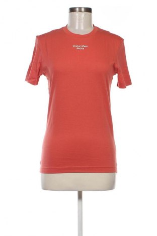 Γυναικείο t-shirt Calvin Klein Jeans, Μέγεθος XXS, Χρώμα Ρόζ , Τιμή 21,83 €