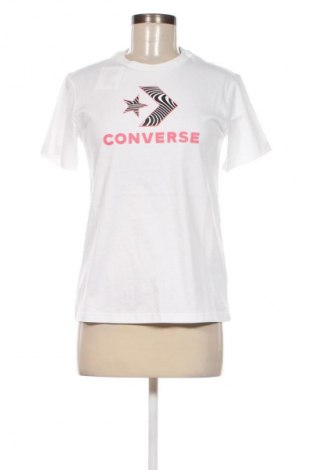 Γυναικείο t-shirt Converse, Μέγεθος M, Χρώμα Λευκό, Τιμή 30,36 €