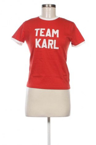 Damski T-shirt Karl Lagerfeld, Rozmiar XS, Kolor Czerwony, Cena 118,99 zł