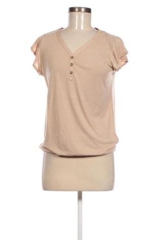 Damen T-Shirt Lascana, Größe S, Farbe Beige, Preis 7,49 €