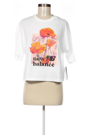 Γυναικείο t-shirt New Balance, Μέγεθος XS, Χρώμα Λευκό, Τιμή 22,37 €