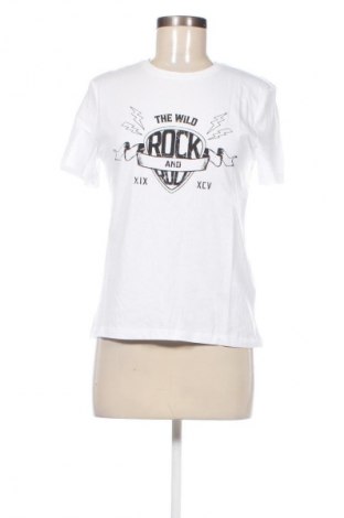 Γυναικείο t-shirt ONLY, Μέγεθος M, Χρώμα Λευκό, Τιμή 8,79 €