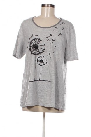 Γυναικείο t-shirt Ulla Popken, Μέγεθος XL, Χρώμα Γκρί, Τιμή 8,99 €