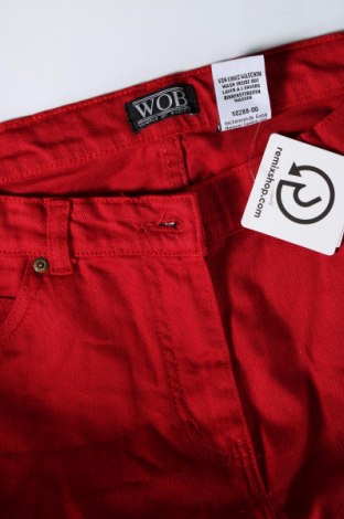 Damskie jeansy W.O.B. World Of Basics, Rozmiar L, Kolor Czerwony, Cena 28,99 zł