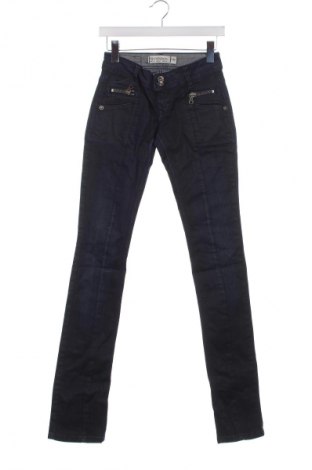 Damskie jeansy Zara Trafaluc, Rozmiar XS, Kolor Niebieski, Cena 19,99 zł