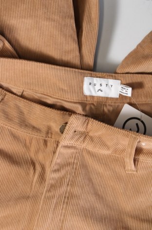 Pantaloni de velvet de femei Rusty, Mărime XL, Culoare Bej, Preț 31,99 Lei