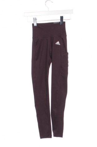 Damskie legginsy Adidas, Rozmiar XXS, Kolor Czerwony, Cena 102,62 zł