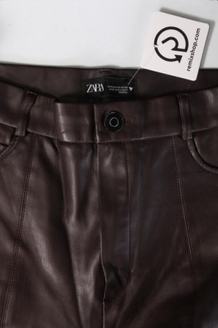 Damen Lederhose Zara, Größe S, Farbe Braun, Preis 13,81 €