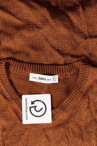 Γυναικείο αμάνικο μπλουζάκι Zara Knitwear, Μέγεθος L, Χρώμα Καφέ, Τιμή 2,29 €