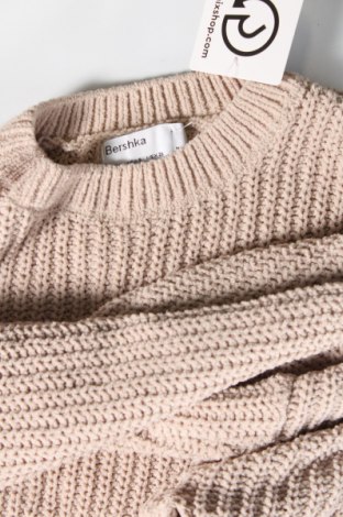 Damski sweter Bershka, Rozmiar S, Kolor Beżowy, Cena 26,49 zł