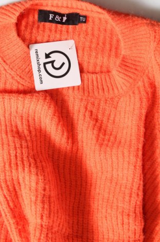 Damenpullover F&P, Größe M, Farbe Orange, Preis 11,99 €