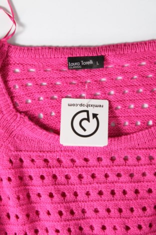 Damenpullover Laura Torelli, Größe L, Farbe Rosa, Preis 20,18 €