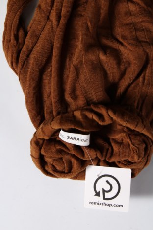 Дамски пуловер Zara Knitwear, Размер M, Цвят Кафяв, Цена 7,99 лв.