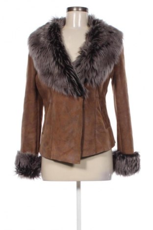 Дамско кожено яке, Размер M, Цвят Кафяв, Цена 74,90 лв.