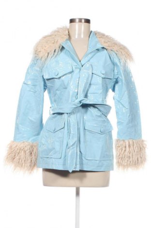 Damen Lederjacke Miss Selfridge, Größe M, Farbe Blau, Preis € 11,99