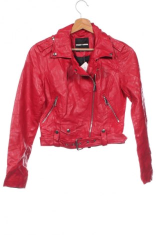 Damen Lederjacke Tally Weijl, Größe XS, Farbe Rot, Preis 32,40 €