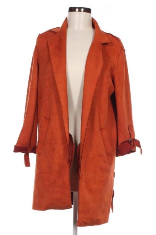 Damenmantel Bershka, Größe S, Farbe Orange, Preis 22,27 €