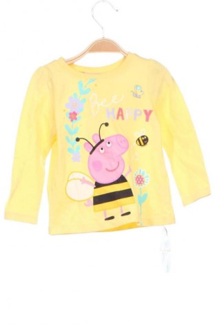 Παιδική μπλούζα Peppa Pig, Μέγεθος 12-18m/ 80-86 εκ., Χρώμα Κίτρινο, Τιμή 9,12 €