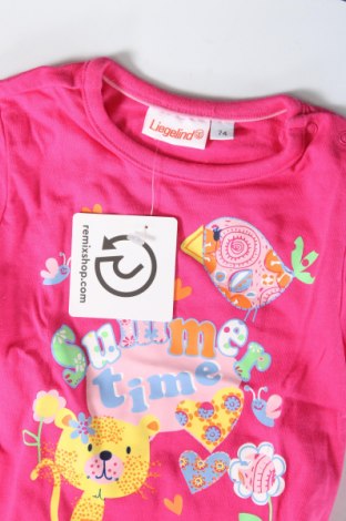 Tricou pentru copii Liegelind, Mărime 9-12m/ 74-80 cm, Culoare Roz, Preț 8,99 Lei