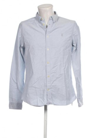 Ανδρικό πουκάμισο AllSaints, Μέγεθος L, Χρώμα Μπλέ, Τιμή 23,20 €