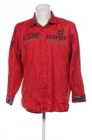 Herrenhemd Camp David, Größe XL, Farbe Rot, Preis € 18,49