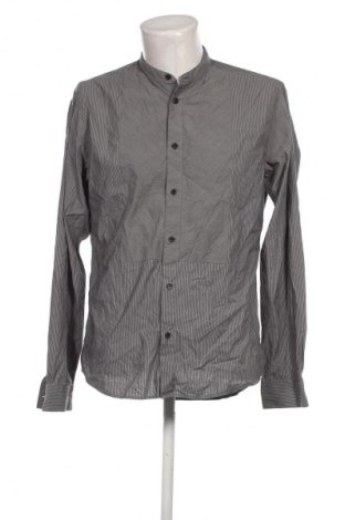 Мъжка риза H&M, Размер L, Цвят Сив, Цена 14,50 лв.