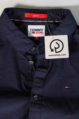 Мъжка риза Tommy Jeans, Размер L, Цвят Син, Цена 140,00 лв.