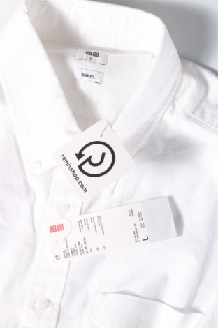 Herrenhemd Uniqlo, Größe L, Farbe Weiß, Preis 27,79 €