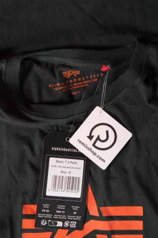 Мъжка тениска Alpha Industries, Размер S, Цвят Зелен, Цена 39,49 лв.