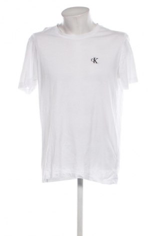 Herren T-Shirt Calvin Klein Jeans, Größe XXL, Farbe Weiß, Preis 26,99 €