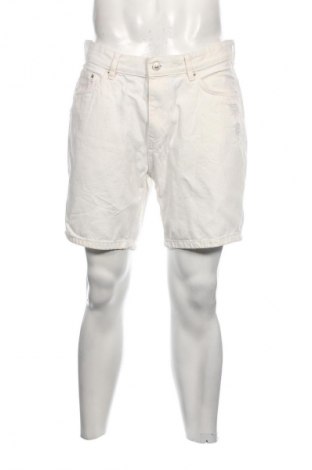 Pantaloni scurți de bărbați Bershka, Mărime L, Culoare Alb, Preț 38,90 Lei