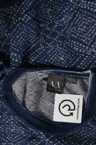 Męski sweter Armani Exchange, Rozmiar L, Kolor Niebieski, Cena 307,06 zł