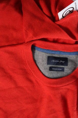 Herrenpullover Christian Berg, Größe L, Farbe Orange, Preis 12,99 €