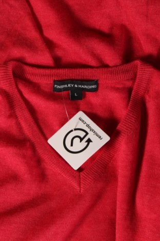 Herrenpullover Finshley&Harding, Größe L, Farbe Rot, Preis 8,49 €