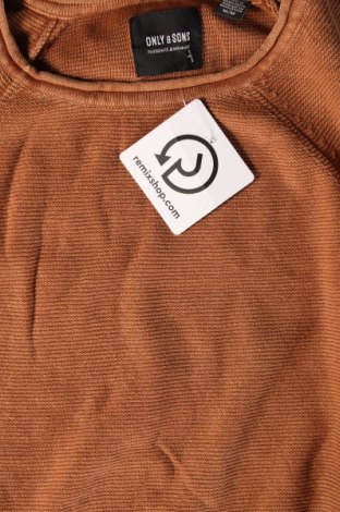 Herrenpullover Only & Sons, Größe M, Farbe Braun, Preis 9,99 €