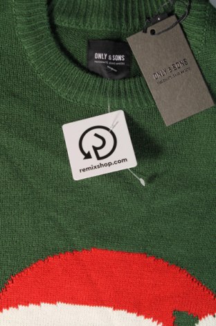 Herrenpullover Only & Sons, Größe S, Farbe Grün, Preis € 10,99