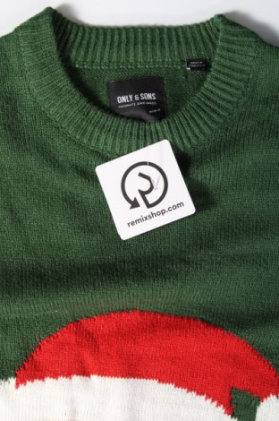 Herrenpullover Only & Sons, Größe S, Farbe Grün, Preis € 9,79