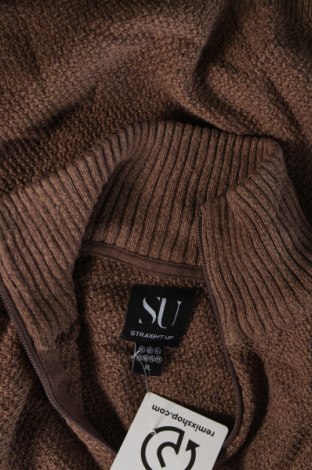 Męski sweter Straight Up, Rozmiar XL, Kolor Brązowy, Cena 41,99 zł